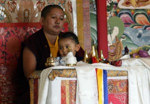 Jets&uuml;n Rinpoche and Jets&uuml;n Khandro Rinpoche during the closing ceremony for Annual Retreat.