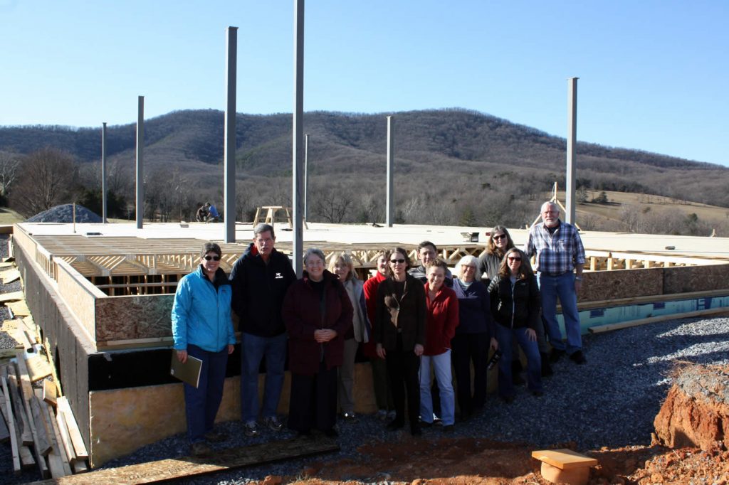 DECEMBER 22&mdash;Sangha members participating in the Winter Retreat visit the site.