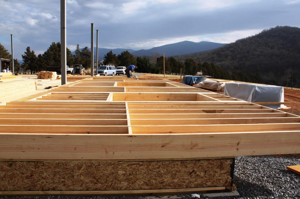 13 JANUARY&mdash;Sections of the southern-facing wall lie flat. They will be raised by crane upon completion.