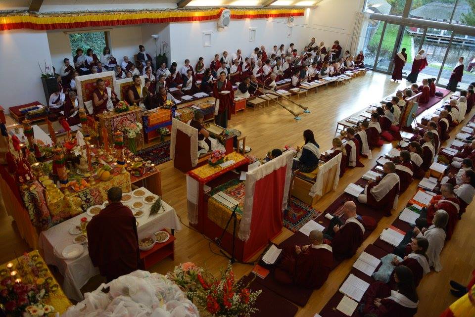 Mahasangha View of the shrine room at Oberlethe, Germany. Mahasangha 2016.