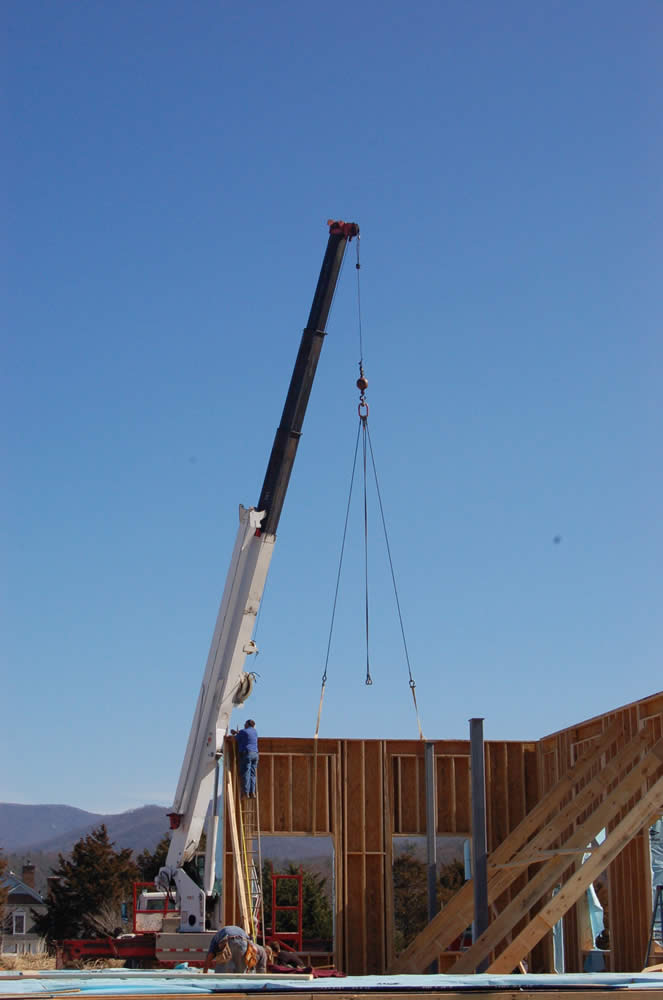 25 FEBRUARY&mdash;View of wall installation.