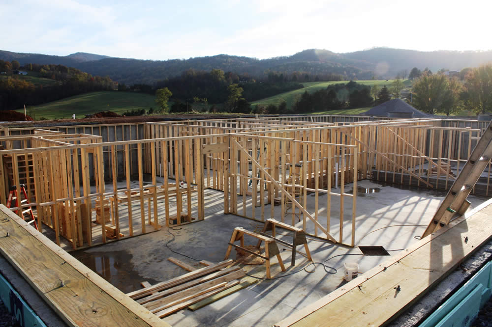 NOVEMBER 15-Late afternoon view of basement progress.