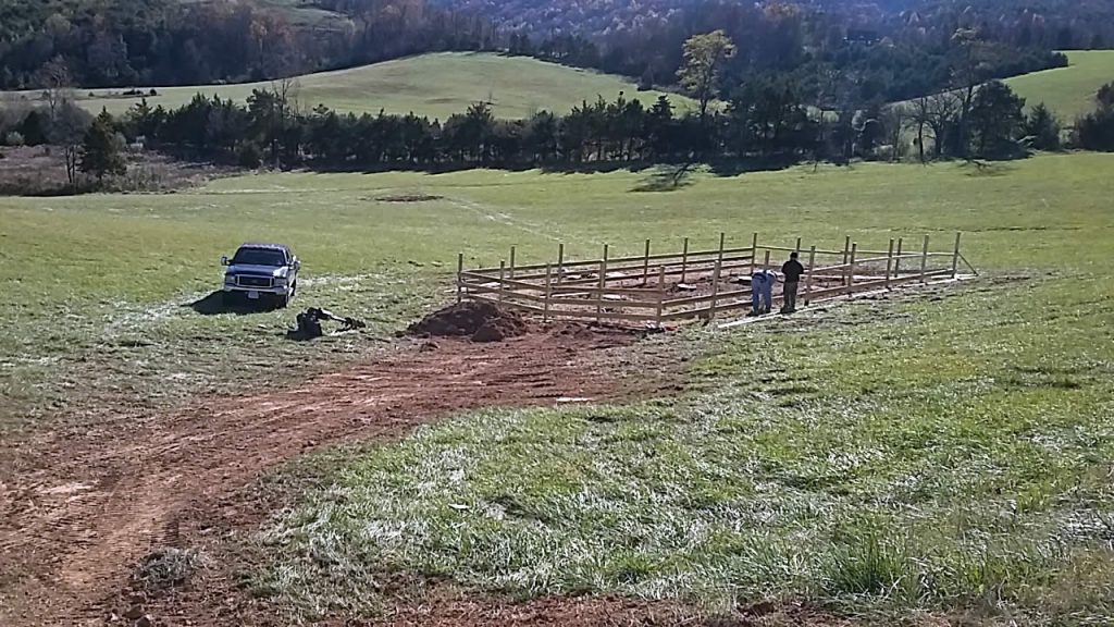 Preparing the septic field for the new temple