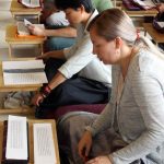 Tibetan Reading Class Students during reading class.